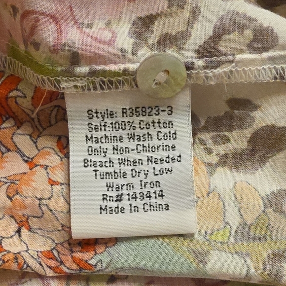 Johnny Was Wild Garden Cotton Floral and Leopard Print Mini Dress - Picture 12 of 16